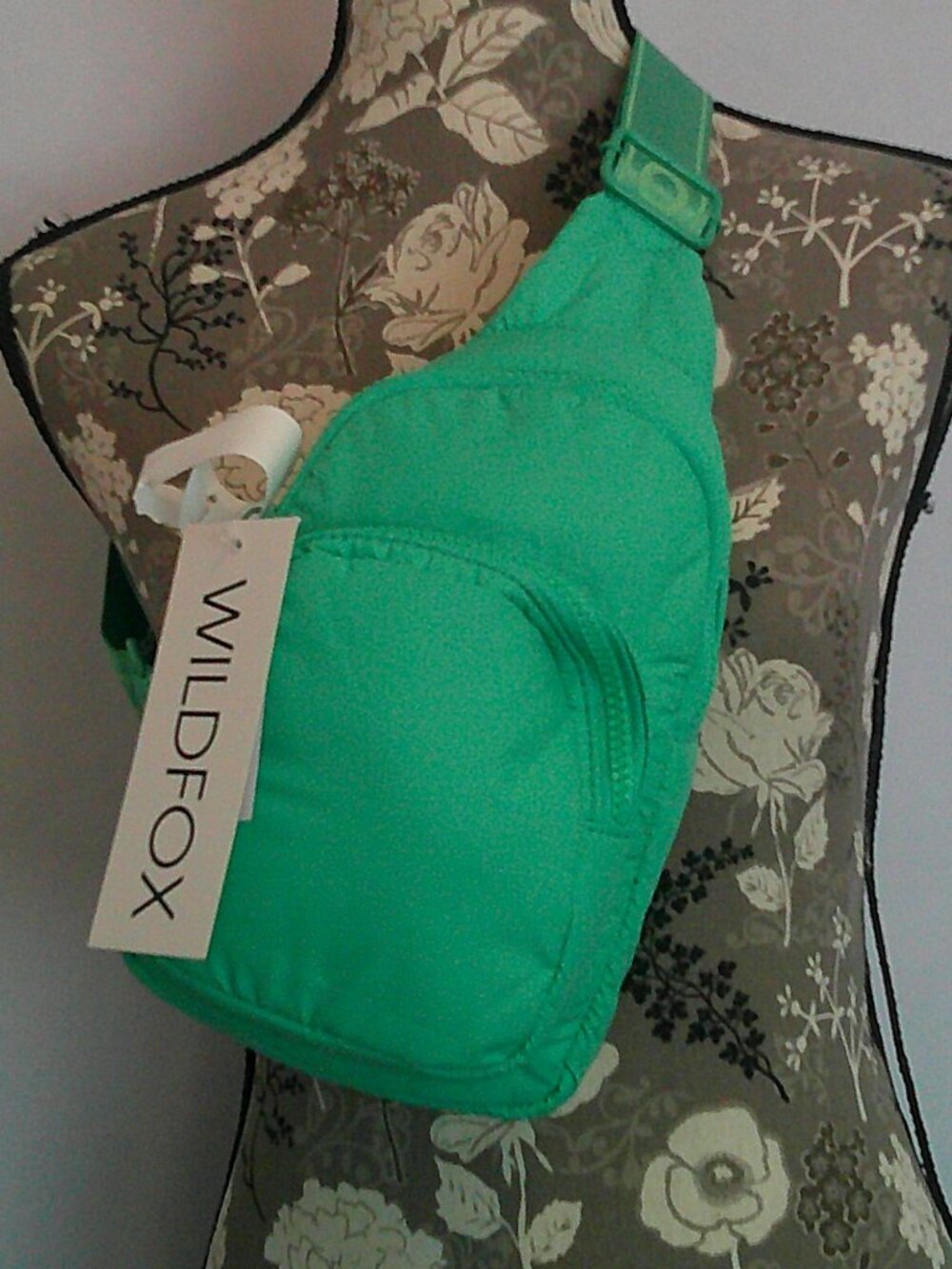 NWT Wildfox Parachute Turquoise Crossbody Zip Sling Belt Bag Handbag Purse